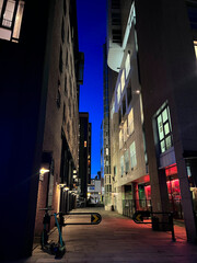 city ​​street with night lights