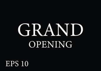 Obraz premium Grand Opening stylish text illustration design