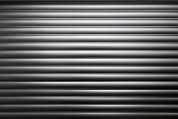 Gray horizontal metal roller shutters, surface close-up