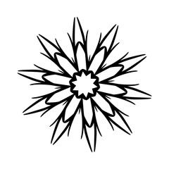 Outline of a floral pattern, daisy flower artistic vector, flower Line art vector, claidoscope floral pattern, decorative Floral background Design with outline drawing, premium vector, exclusive art