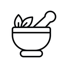 Herbal Medicines icon isolate white background vector stock illustration.