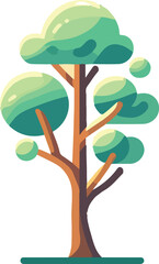 tree with green leaves vevtor