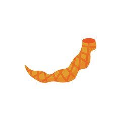 Jewish shofar on white background