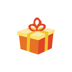 Gift box on white background