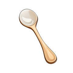 wooden spoon isolated on white background