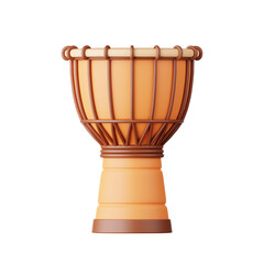 Fototapeta na wymiar Djembe music instrument melody icon 3d illustration isolated