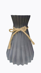 black vase isolated on white background