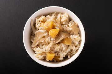 栗と舞茸の炊き込みご飯