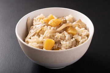 栗と舞茸の炊き込みご飯