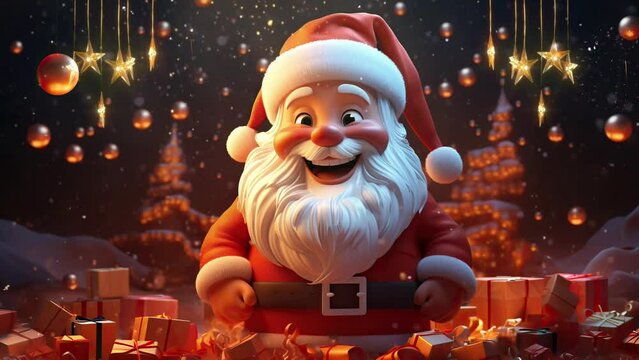 Festive Fables: Santa and the Christmas Spirit - Christmas Animated Background