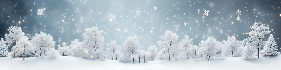 Fotobehang snowflakes falling abstract design background. © kichigin19