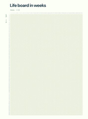 Life Board in Weeks A4/A3 album size