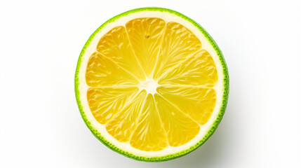 Photo closeup of a sliced citrus fruit, lime.