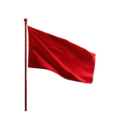 red flag isolated on transparent background,transparency 