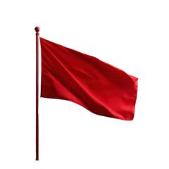 Fotobehang red flag isolated on transparent background,transparency  © SaraY Studio 