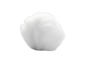 Medical-Grade Sterile Cotton Ball Isolated on Transparent Background