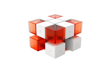 Innovative Business Solutions Cube Isolated on Transparent Background