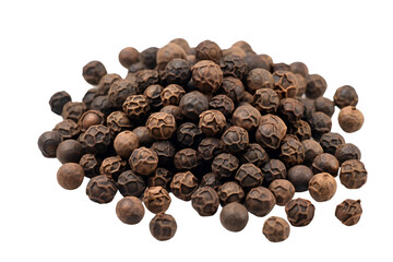 Exquisite Tellicherry Pepper Grains Isolated on Transparent Background
