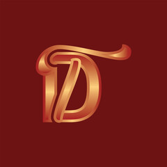 Letter DT luxury modern monogram logo vector design, logo initial vector mark element graphic illustration design template