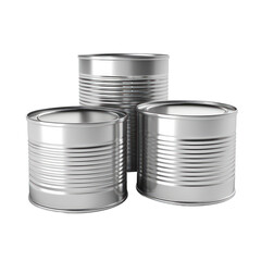 Tins isolated on transparent background,transparency 