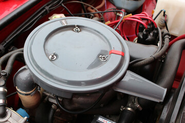 Air filter old car. Old Soviet car gas engine air filter. Old car air filter engine. Detailing a USSR Classic Cars Engine Compartment. 