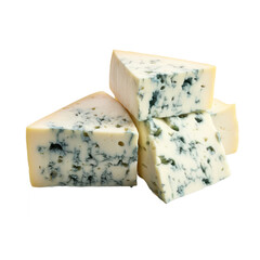 Blue cheese isolated on transparent background,transparency 