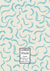 Vector Abstract Hand Drawn Scribble Cover. Minimal Artistic Sketch Poster.