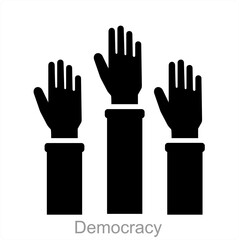 Democracy and power icon concept