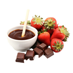 chocolate fondue isolated on transparent background,transparency 