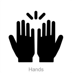 Hands and fingers icon concept