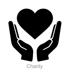 Charity and donate icon concept