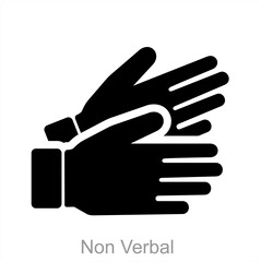 Non Verbal and communication icon concept