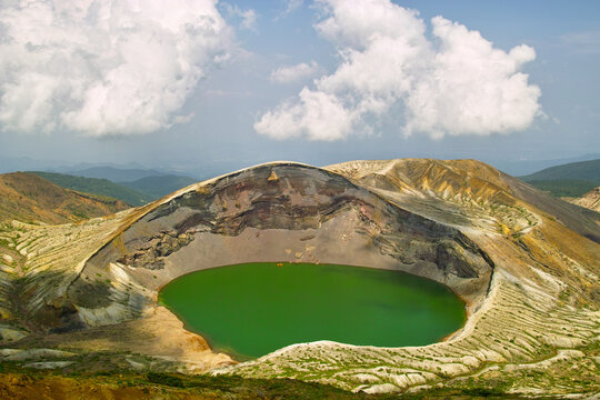 Zao Okama crater lake , Zao, Miyagi,Miyagi prefecture,Japan July 2010