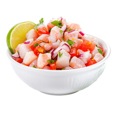 Ceviche,spanish food isolated on transparent background,transparency 