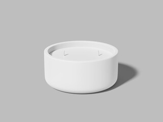 White Blank Scented Candle 3D Render Mockup