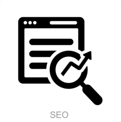 Fotobehang SEO and search icon concept © popcornarts