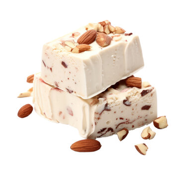 nougat isolated on transparent background,transparency 