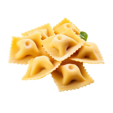 ravioli pasta isolated on transparent background,transparency 