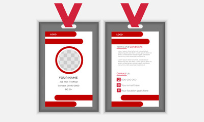 Modern and minimalist id card layout.