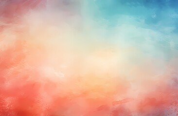 Soft watercolor background blending from a warm orange to a calm blue