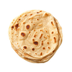 Roti,Indian roti bread isolated on transparent background,transparency 