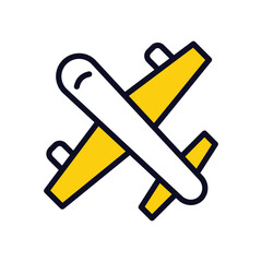 Travel icon isolate white background vector stock illustration.