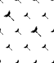 Sausage Icon Seamless Pattern, Ground Meat Stuffed Into A Skin