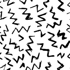 Vector Seamless Hand Drawn Scribble Pattern. Minimal Artistic Sketch Endless Print.