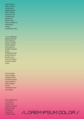 Obraz premium Futuristic Background Set with Gradient Mesh Holographic Shapes. Vector Template Design for your Business. Minimal Print Set in Pink Blue Colors for Your Identity Style.