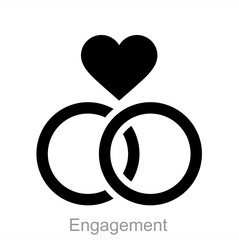 Engagement and love icon concept 
