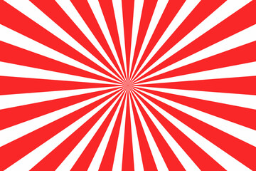 Fototapeta premium Red Sunburst Pattern Background, Vector Illustration