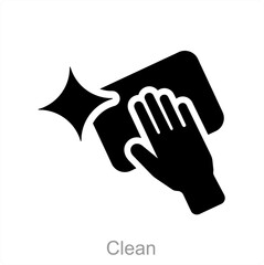 Fototapeta premium Clean and dirt icon concept
