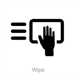 Wipe and clean icon concept