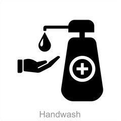 Handwash and clean icon concept